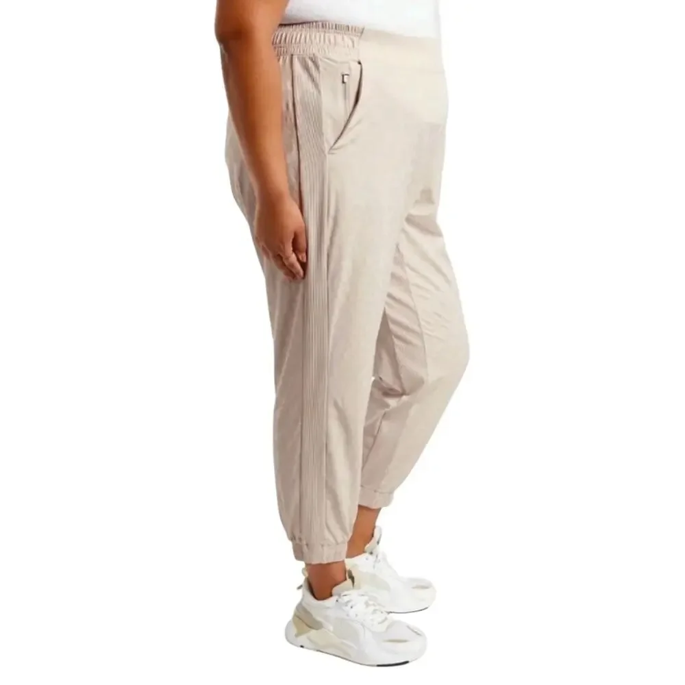 Athleta Brooklyn Textured Jogger 18 Abalone Grey Stretch Active Travel Pant
